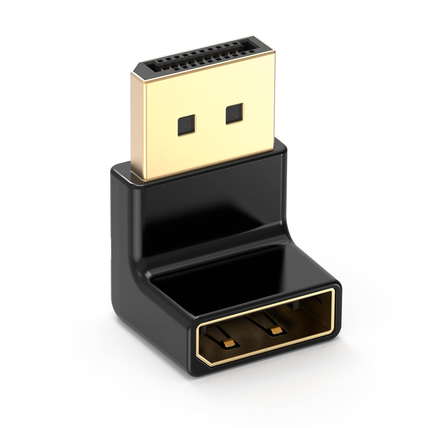 كابل ماترز - محول 4K@240Hz بزاوية قائمة DisplayPort 1.4، محول 8K DisplayPort بزاوية 90 درجة، أسود 