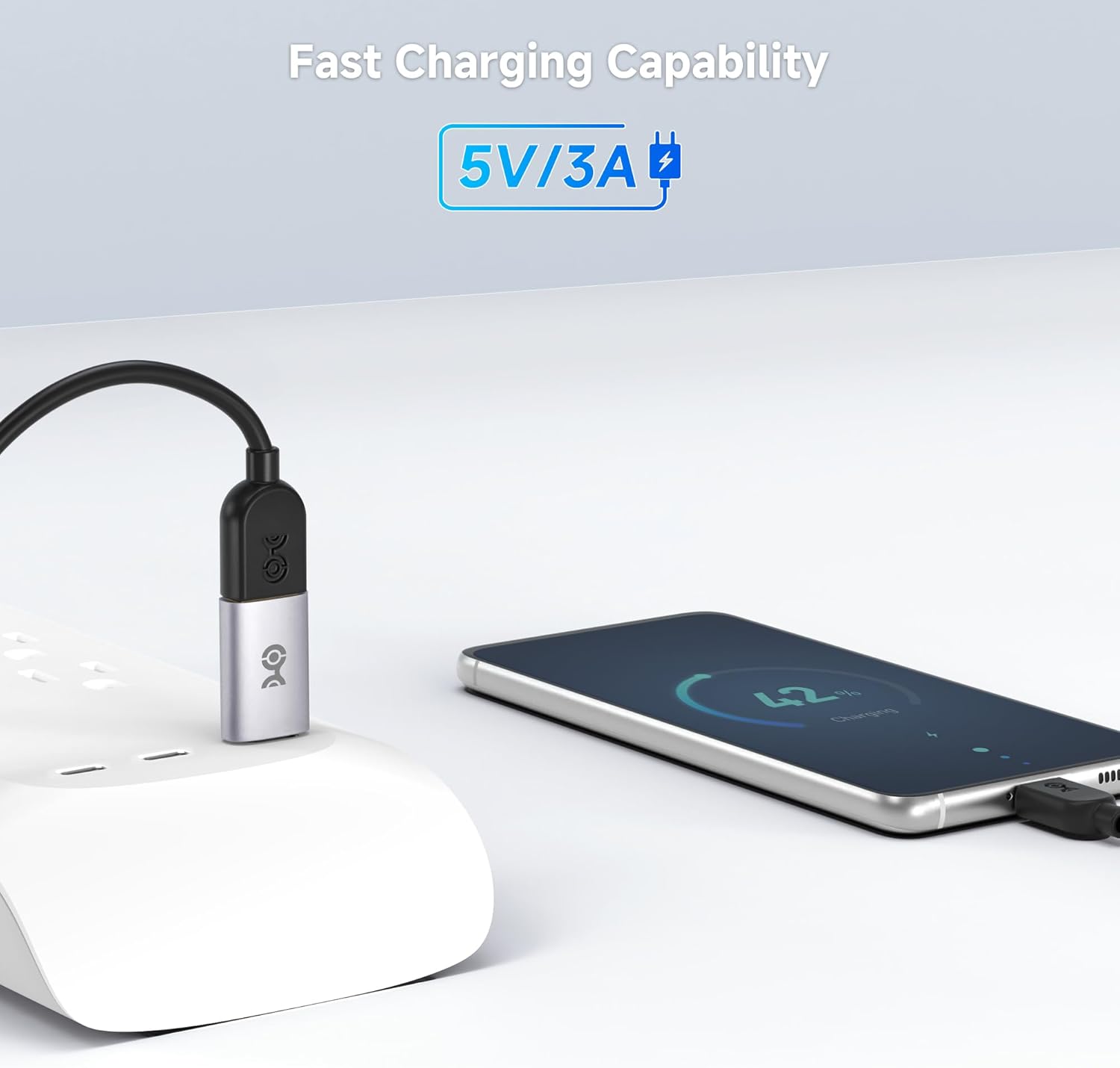 كابل ماترز، محول USB C إلى USB ذكر إلى أنثى بسرعة 10 جيجابت في الثانية لنقل البيانات بسرعة عالية وشحن سريع، USBC قابل للعكس، محول USBA إلى USBC لأجهزة iPhone 16/15، iPad Pro، Galaxy S23 (عبوة من قطعتين) 