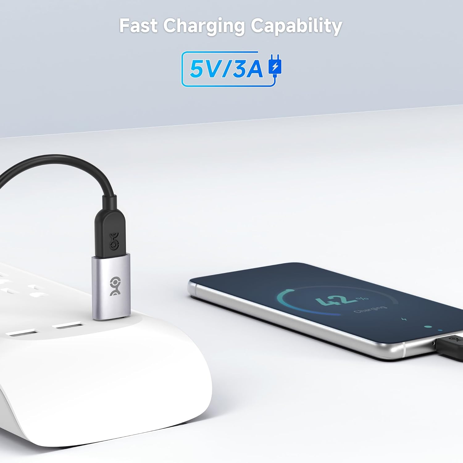 كابل ماترز، محول USB إلى USB C بسرعة 10 جيجابت في الثانية للشحن السريع ونقل البيانات عالي السرعة، منفذ USBC قابل للعكس، محول USBA ذكر إلى USBC أنثى لهاتف iPhone 16/15، iPad Pro، Galaxy S23 (عبوة من قطعتين) 