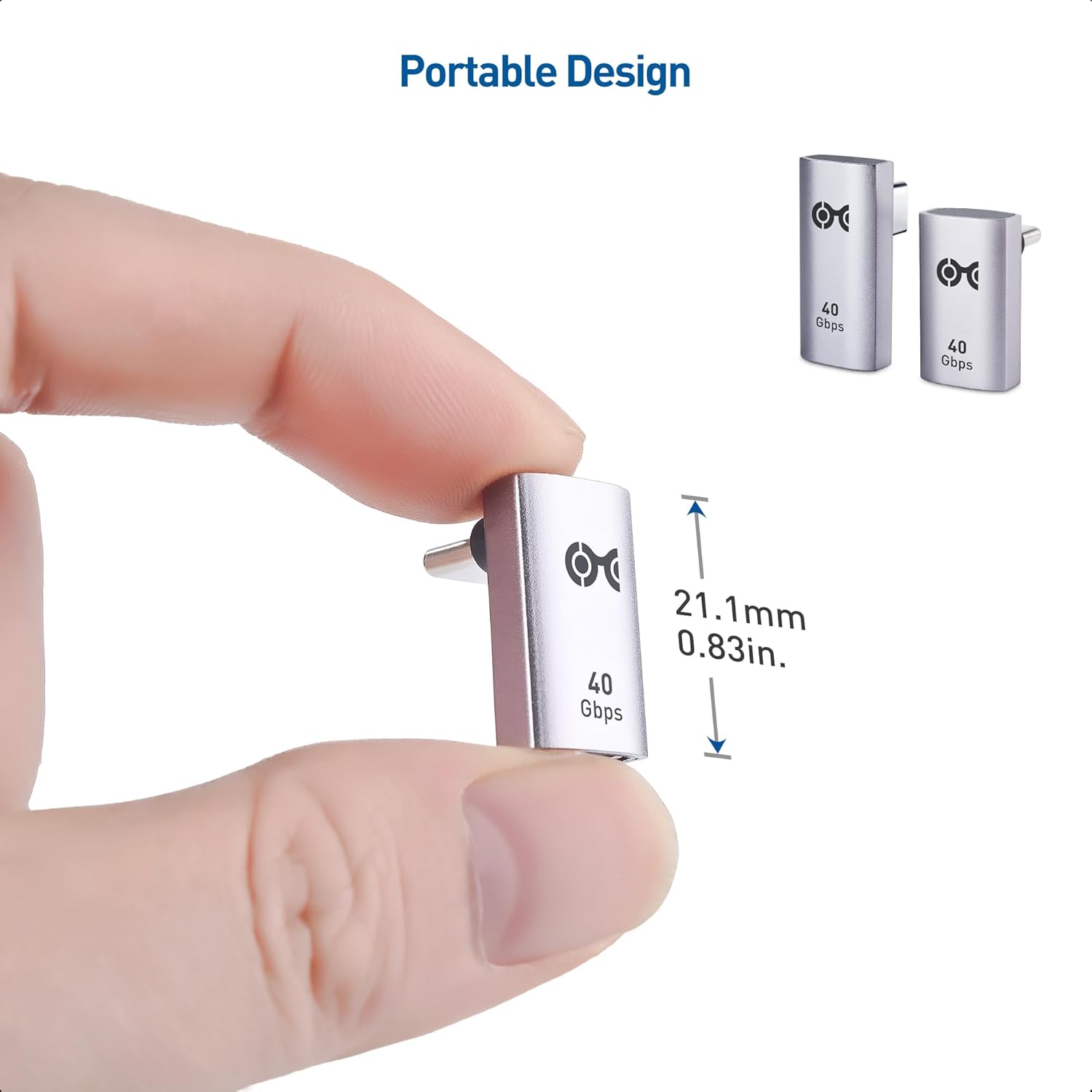 مجموعة محول USB-C بزاوية قائمة رأسية بسرعة 40 جيجابت في الثانية من Cable Matters، حتى [فيديو بدقة 4K بمعدل 240 هرتز، شحن 240 واط، 40 جيجابت في الثانية] محول USB-C بزاوية 90 درجة، متوافق مع Thunderbolt 4 وiPhone 16 وSteam Deck 