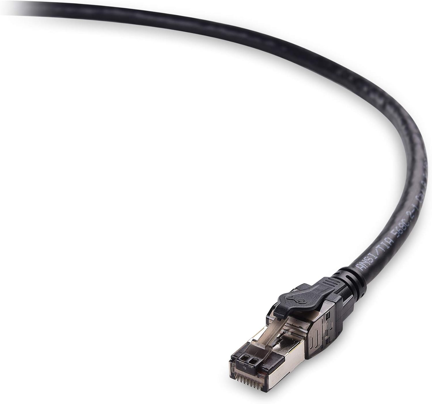 كابل إيثرنت قصير من الفئة 8 بسرعة 40 جيجابت في الثانية من Cable Matters - بطول 9.8 قدم/3 أمتار، سلك إيثرنت محمي من الفئة 8، كابل من الفئة 8، سلك S/FTP، أسود 