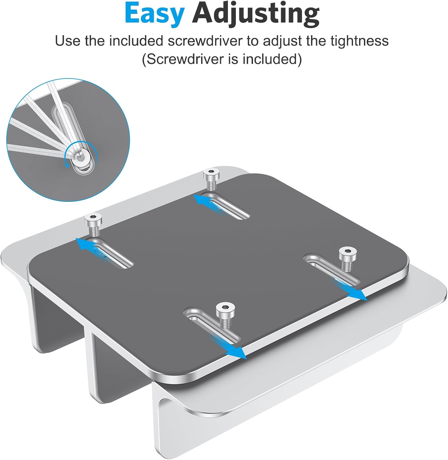 حامل كمبيوتر محمول عمودي من OMOTON [إصدار Dock المحدث]، حامل سطح مكتب مزدوج مع قاعدة قابلة للتعديل (حتى 17.3 بوصة)، يناسب جميع أجهزة MacBok/Surface/Samsung/HP/Dell/Chrome Book (فضي) 