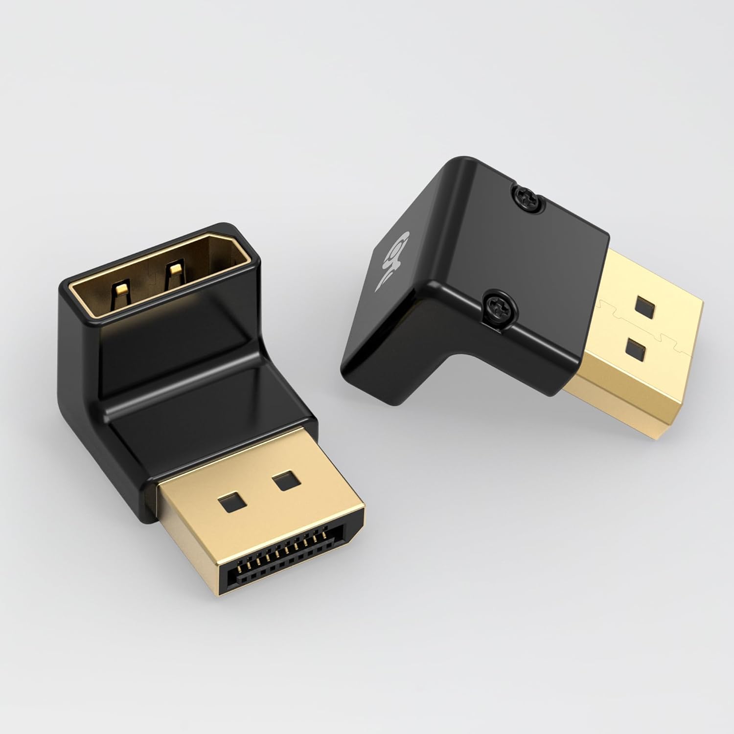 كابل ماترز - محول 4K@240Hz بزاوية قائمة DisplayPort 1.4، محول 8K DisplayPort بزاوية 90 درجة، أسود 