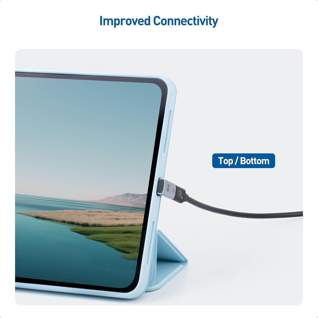 Cable Matters 2-Pack 40Gbps Right Angle USB C Adapter, Up to [4K@240Hz Video, 240W Charging, 40Gbps Data Transfer] 90 Degree USB C Adapter, Compatible with Thunderbolt 4, iPhone 16, Steam Deck