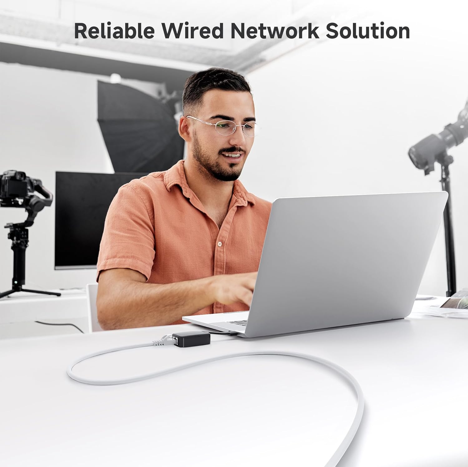 كابلات إيثرنت Cat 6 من Cable Matters، 10 جيجابت في الثانية، عبوة من 5 قطع - كابل Cat 6 رفيع، سلك Cat 6، سلك إيثرنت رفيع، أبيض 