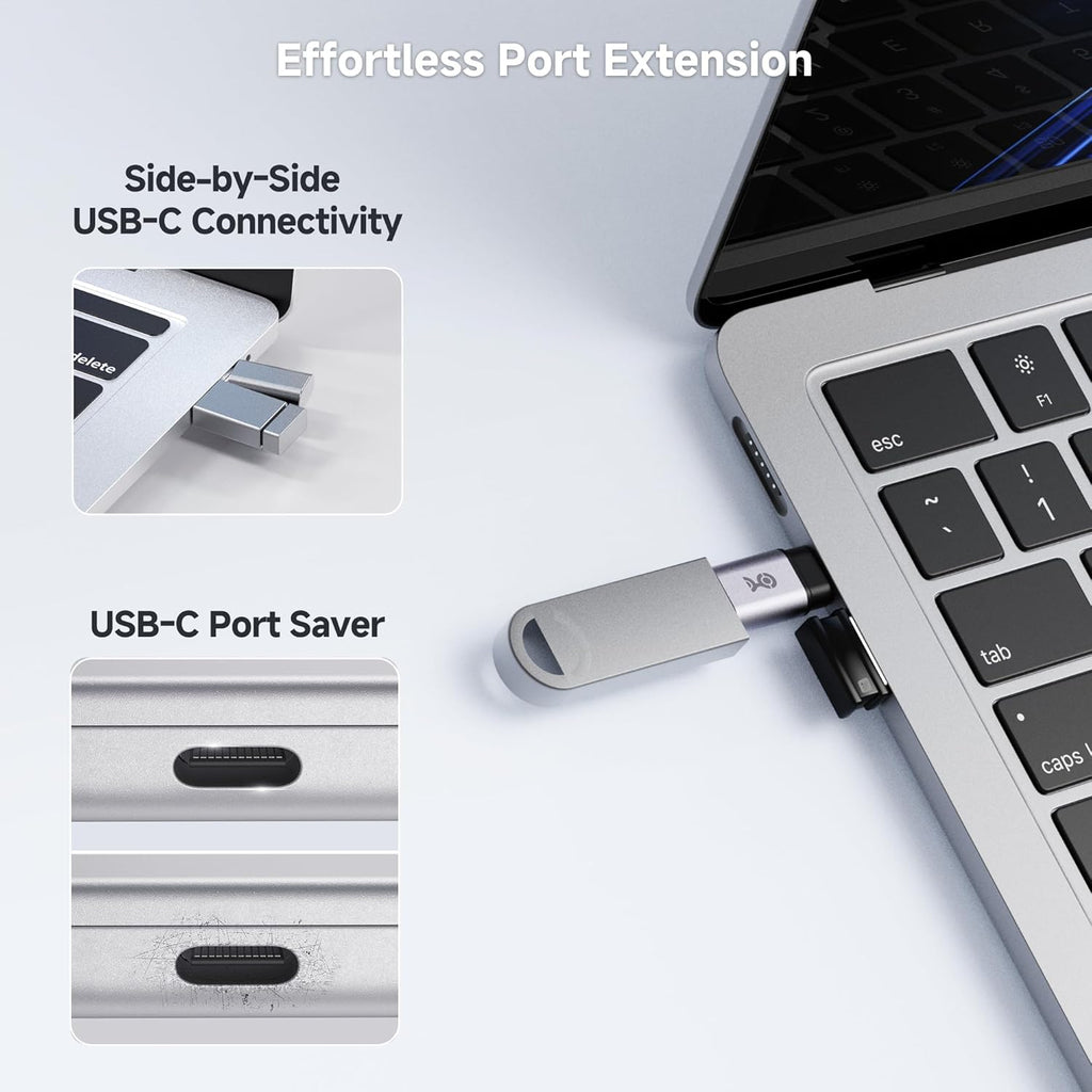 Cable Matters 2-Pack USB C Extender Adapter, Up to [4K@240Hz Video, 240W Charging, 40Gbps Data Transfer], USBC Female to USBC Male Adapter, USB Type C Extender