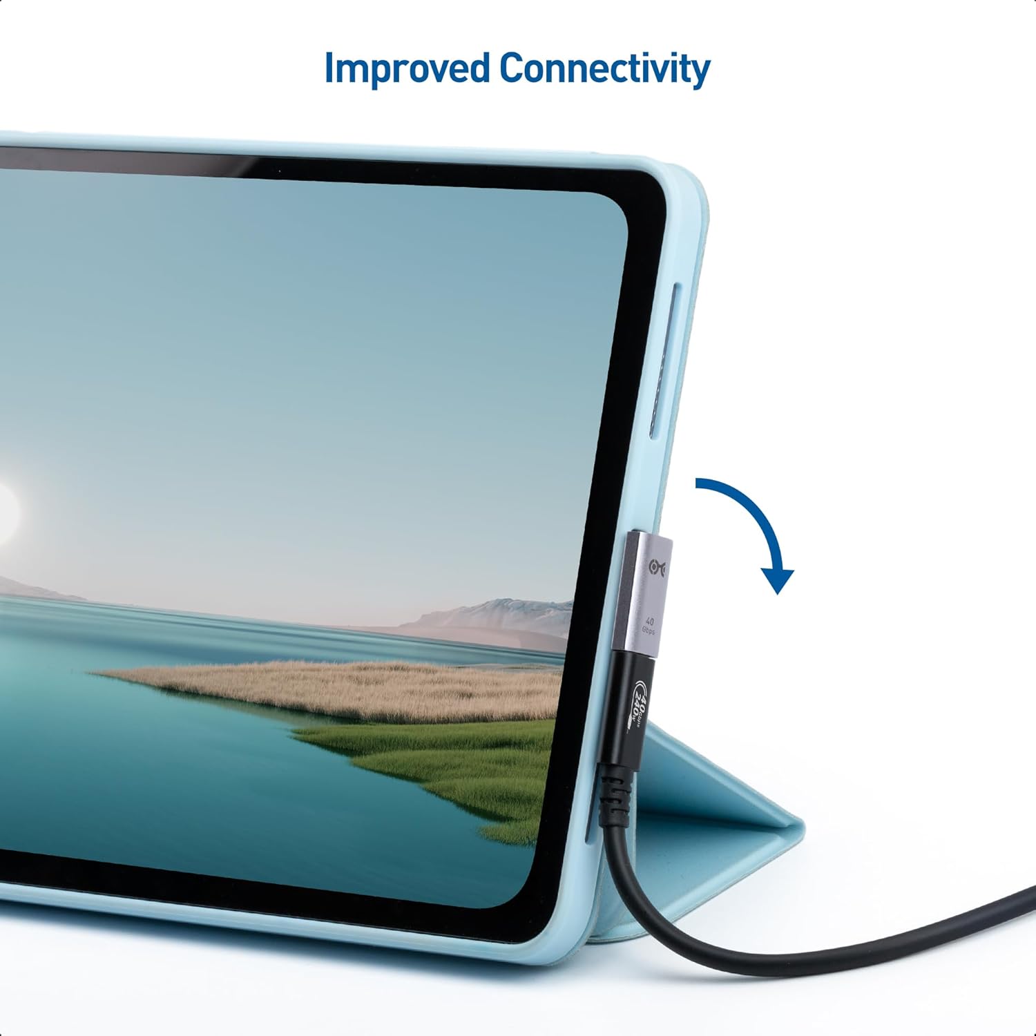 مجموعة محول USB-C بزاوية قائمة رأسية بسرعة 40 جيجابت في الثانية من Cable Matters، حتى [فيديو بدقة 4K بمعدل 240 هرتز، شحن 240 واط، 40 جيجابت في الثانية] محول USB-C بزاوية 90 درجة، متوافق مع Thunderbolt 4 وiPhone 16 وSteam Deck 