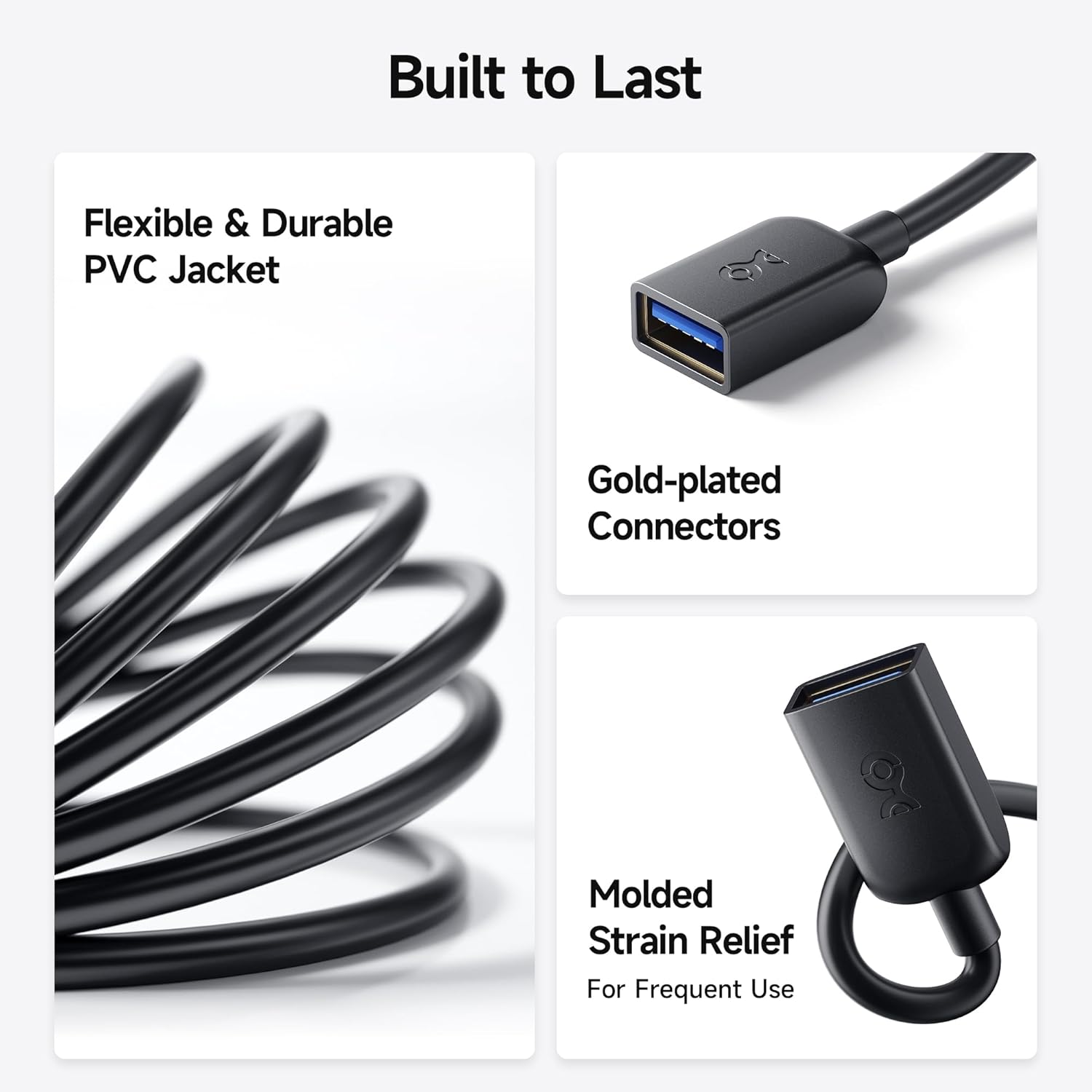 كابل تمديد USB بطول 5 جيجابت في الثانية من Cable Matters - 10 أقدام، كابل تمديد USB 3.0، موسع USB 3.0 من ذكر إلى أنثى، متوافق مع كاميرا الويب، سماعة الواقع الافتراضي، الطابعة، القرص الصلب 