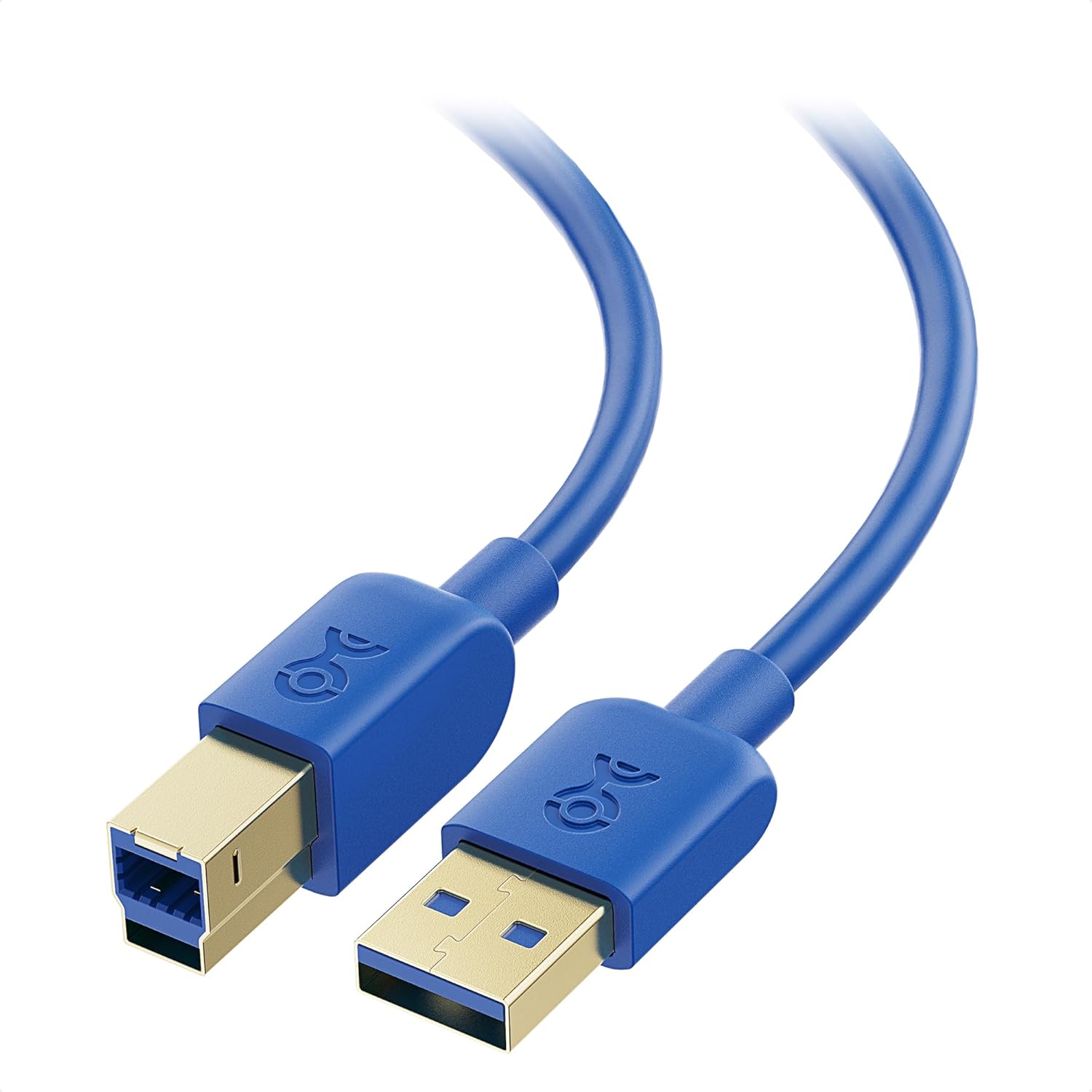 كابلات USB 3.0 من Cable Matters، عبوة من قطعتين، بسرعة 5 جيجابت في الثانية - بطول 6 أقدام، كابل USB A إلى B، سلك USB3 مع موصل Type-B 3.0 لغلاف محرك الأقراص الصلبة، موزع مدمج، والمزيد 