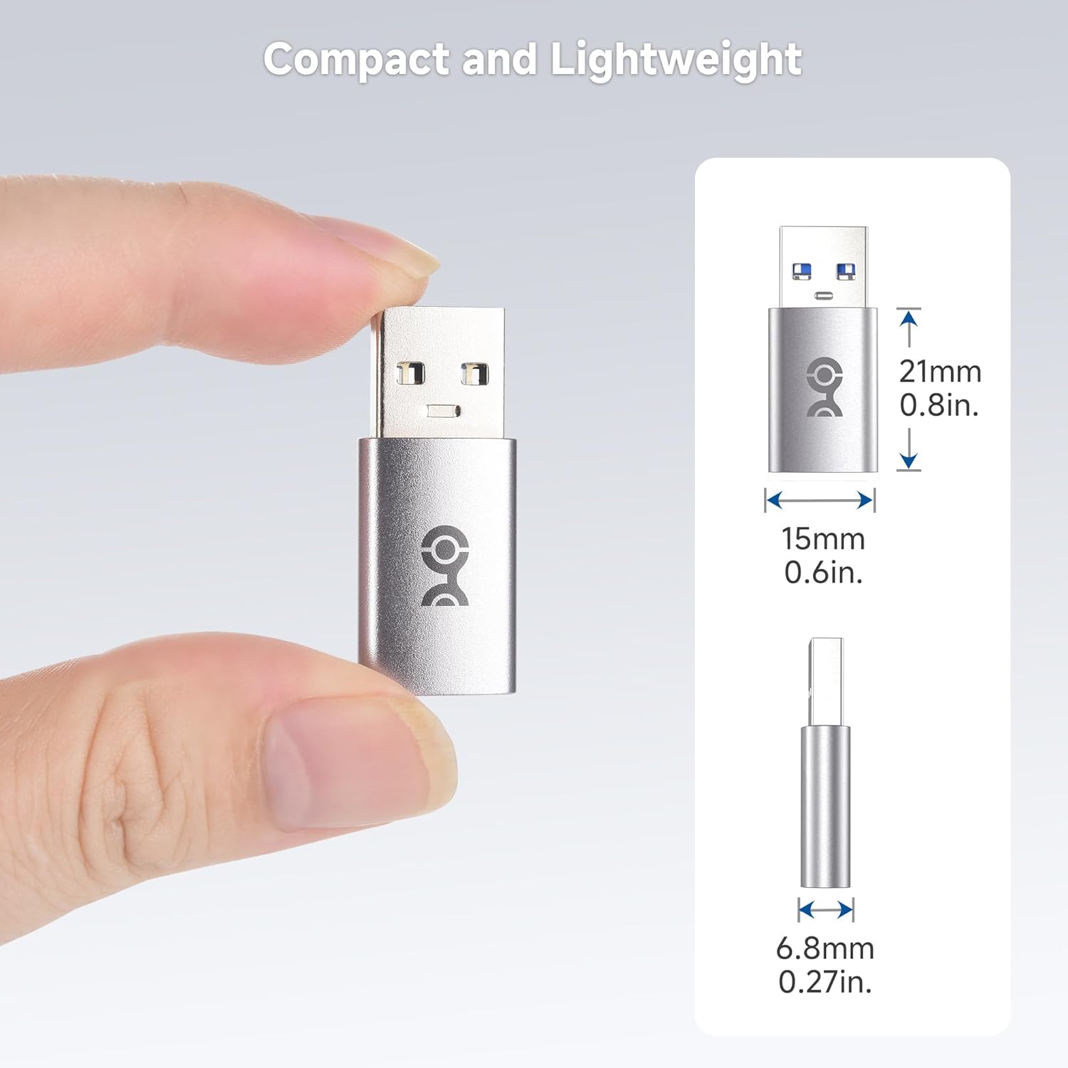 كابل ماترز، محول USB إلى USB C بسرعة 10 جيجابت في الثانية للشحن السريع ونقل البيانات عالي السرعة، منفذ USBC قابل للعكس، محول USBA ذكر إلى USBC أنثى لهاتف iPhone 16/15، iPad Pro، Galaxy S23 (عبوة من قطعتين) 