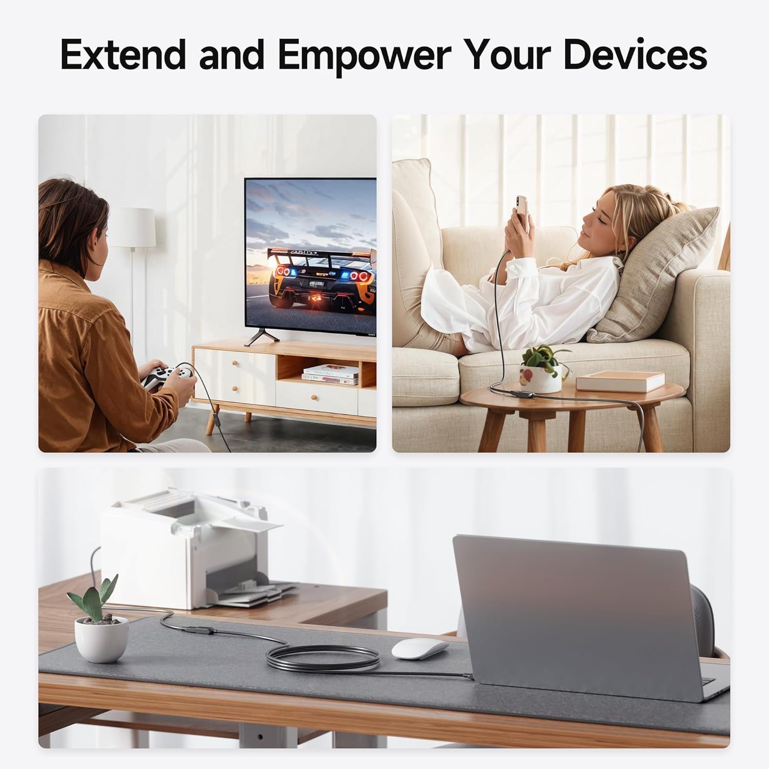 كابل تمديد USB بطول 5 جيجابت في الثانية من Cable Matters - 10 أقدام، كابل تمديد USB 3.0، موسع USB 3.0 من ذكر إلى أنثى، متوافق مع كاميرا الويب، سماعة الواقع الافتراضي، الطابعة، القرص الصلب 