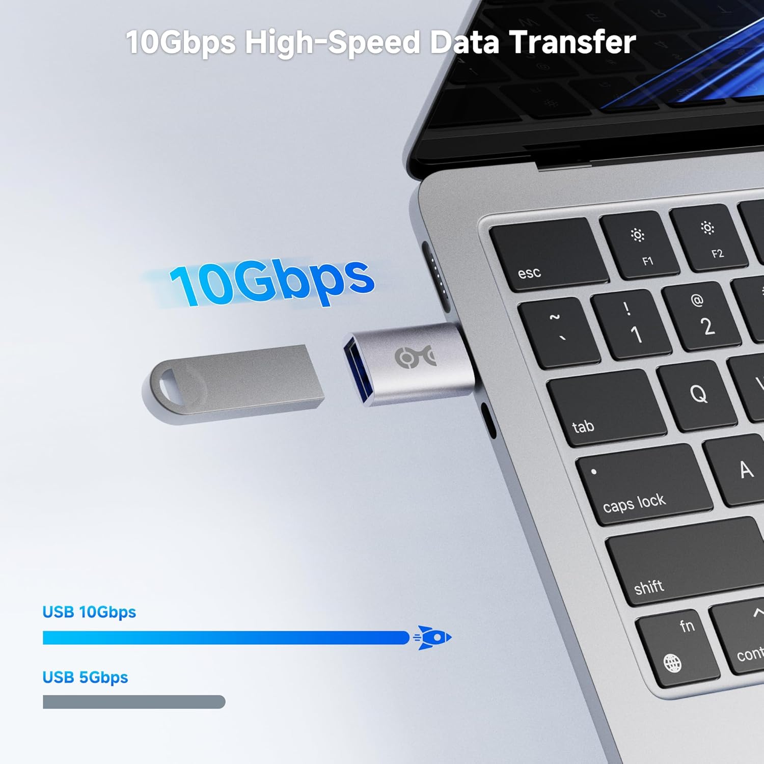 كابل ماترز، محول USB C إلى USB ذكر إلى أنثى بسرعة 10 جيجابت في الثانية لنقل البيانات بسرعة عالية وشحن سريع، USBC قابل للعكس، محول USBA إلى USBC لأجهزة iPhone 16/15، iPad Pro، Galaxy S23 (عبوة من قطعتين) 