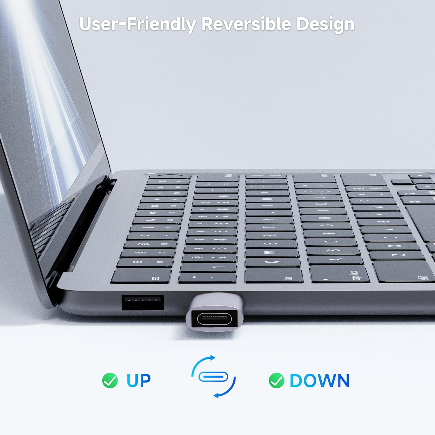 كابل ماترز، محول USB إلى USB C بسرعة 10 جيجابت في الثانية للشحن السريع ونقل البيانات عالي السرعة، منفذ USBC قابل للعكس، محول USBA ذكر إلى USBC أنثى لهاتف iPhone 16/15، iPad Pro، Galaxy S23 (عبوة من قطعتين) 