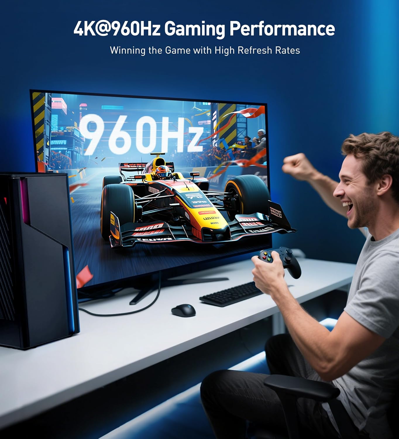 Cable Matters [VESA Certified] 80Gbps DisplayPort 2.1 Cable - 6.6ft  2m, DP80 Cable with 16K 60Hz, 8K 240Hz, 4K 240Hz, FreeSync, G-SYNC and HDR for Gaming Monitor, PC, RTX 40804090, RX 7900, Black